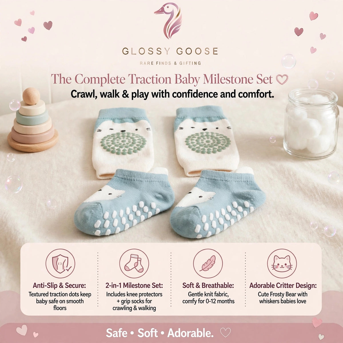 The Complete Traction Baby Milestone Set (0-12 Months)
