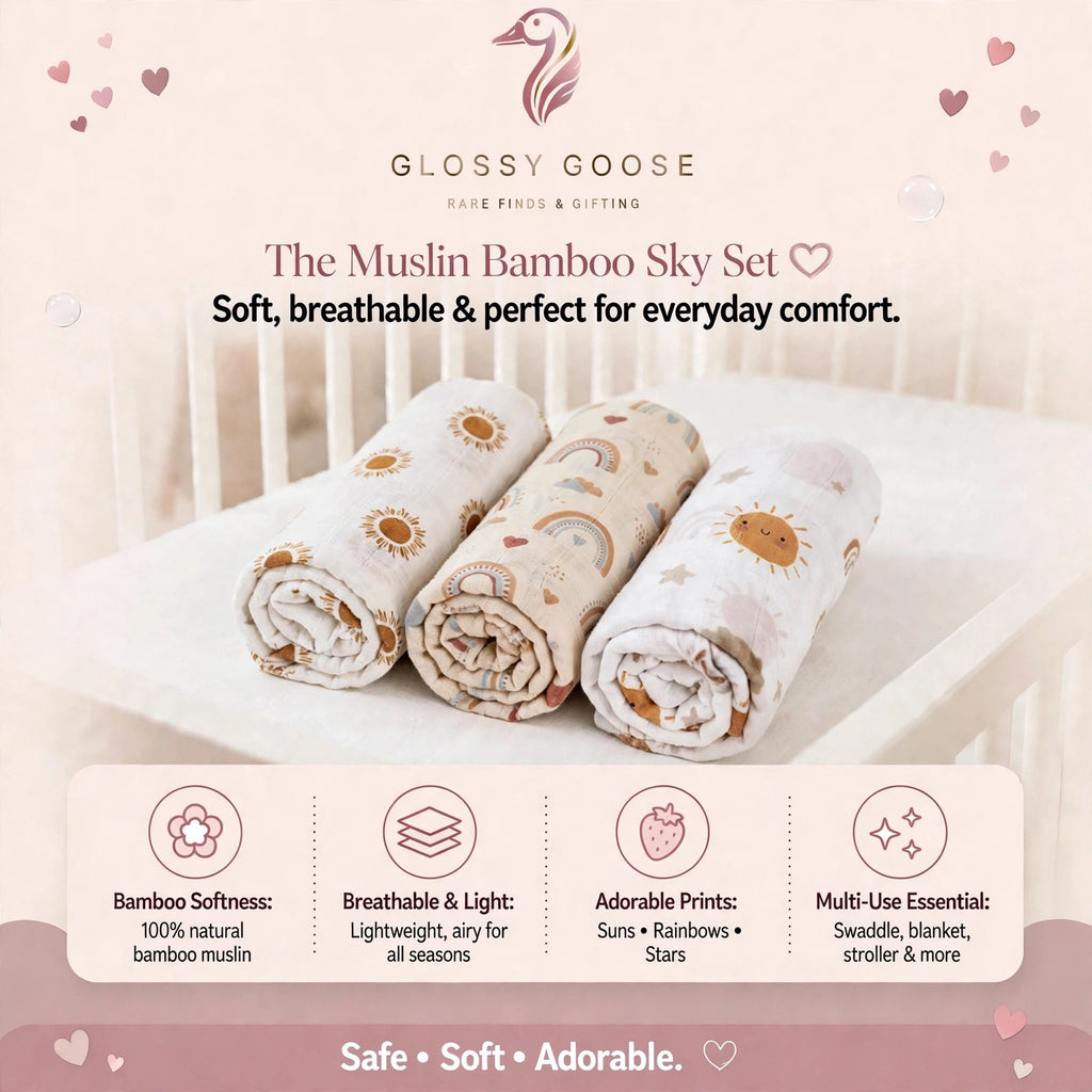 The Muslin Bamboo Earth & Sky Collection (3 Piece set)