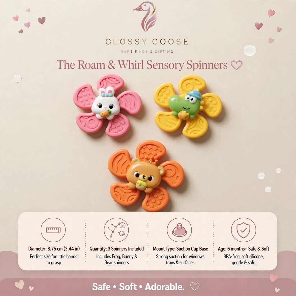The Roam & Whirl Sensory Spinners 3 piece set (6 months +)