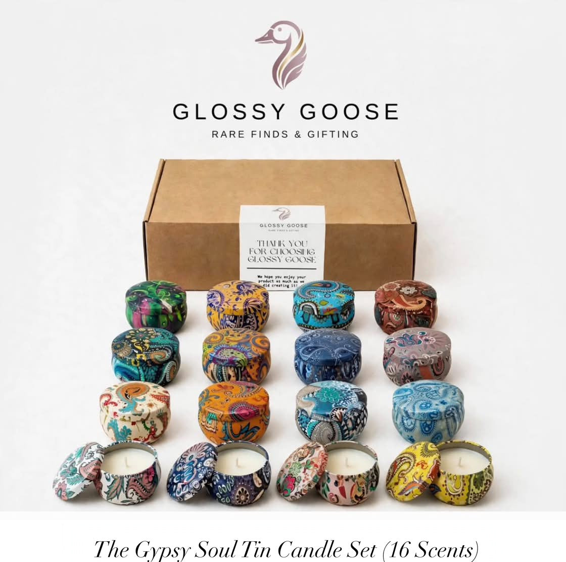 The Gypsy Soul Tin Candle Set (16 Scents)