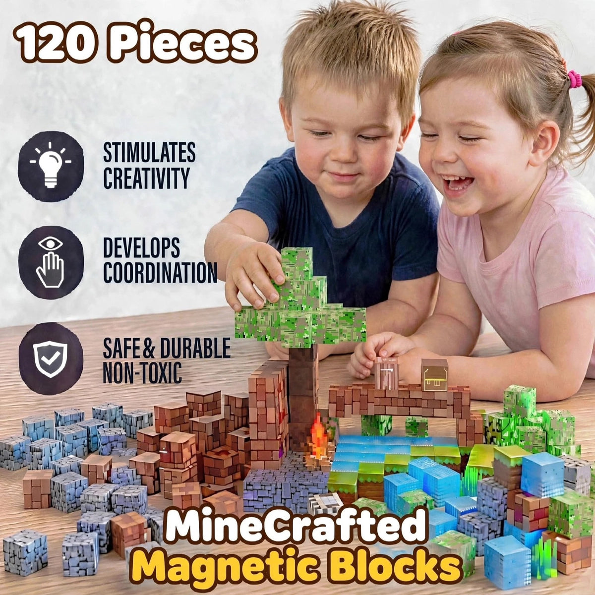The MineCrafted Blocks™ (120 Pieces)