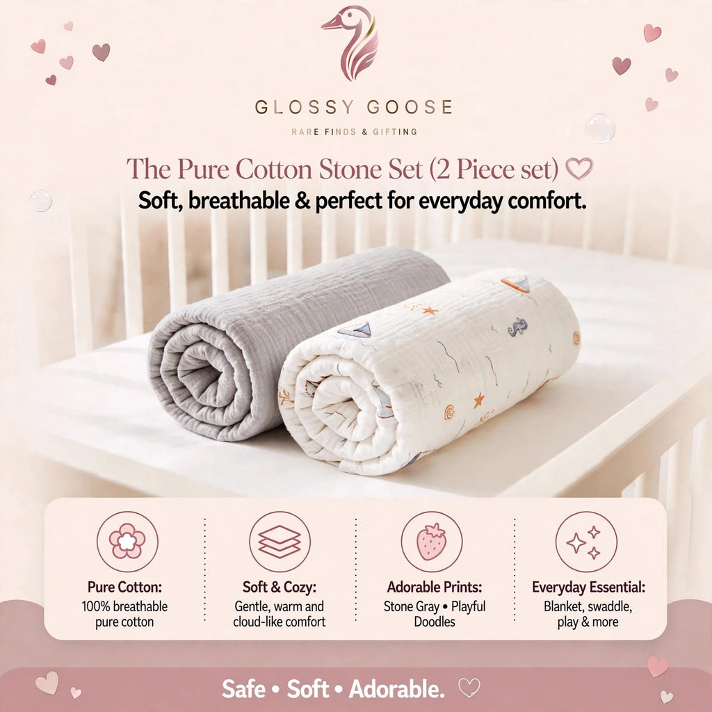The Pure Cotton Wildberry & Stone Set (2 Piece set)