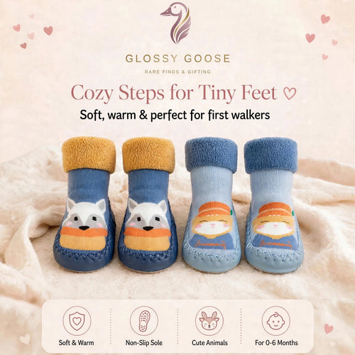 First-Wander Fleece Booties (0-6 Months) Foot Length: 10.5 cm