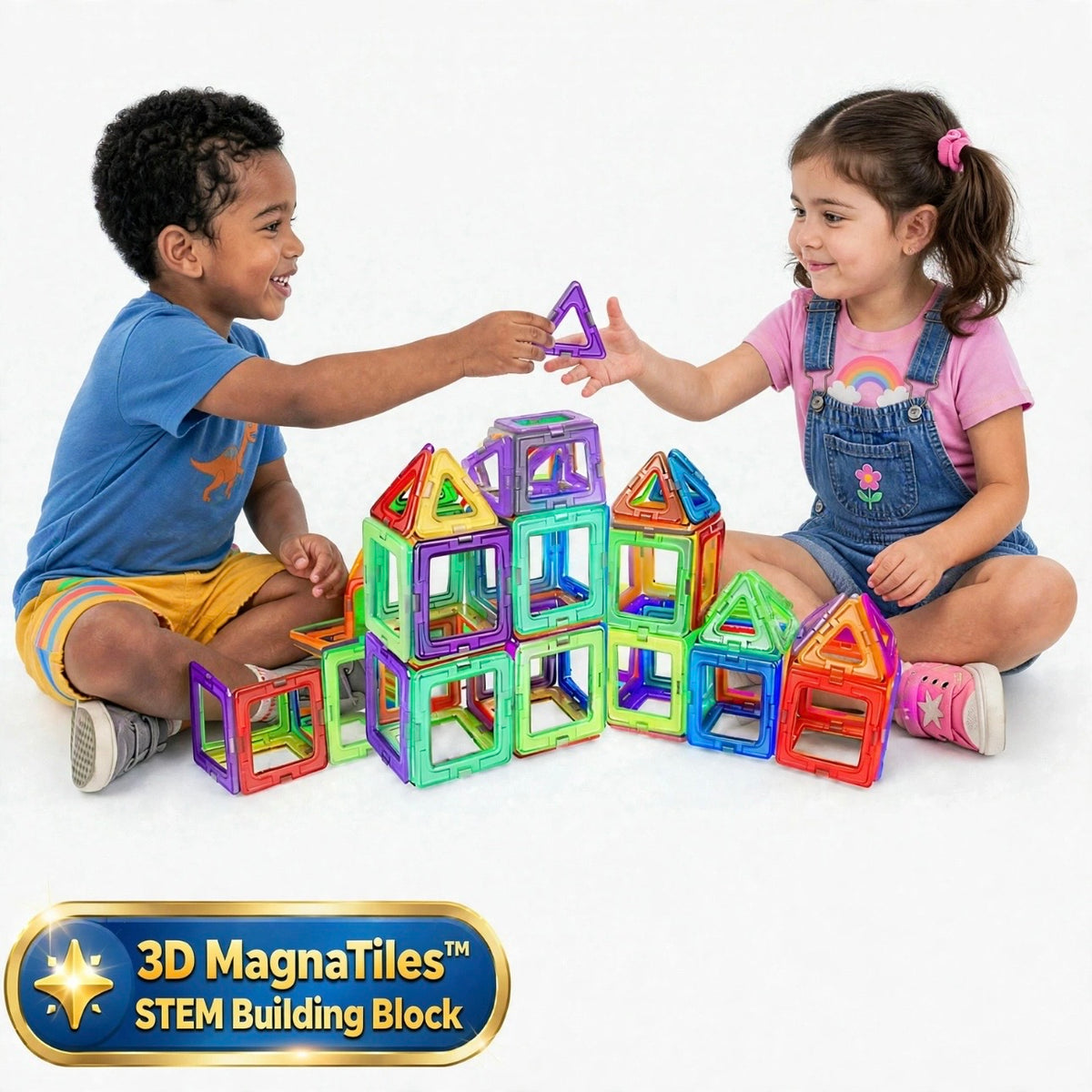 MagnaTiles™ - 68 Piece Best Magnetic Building Set