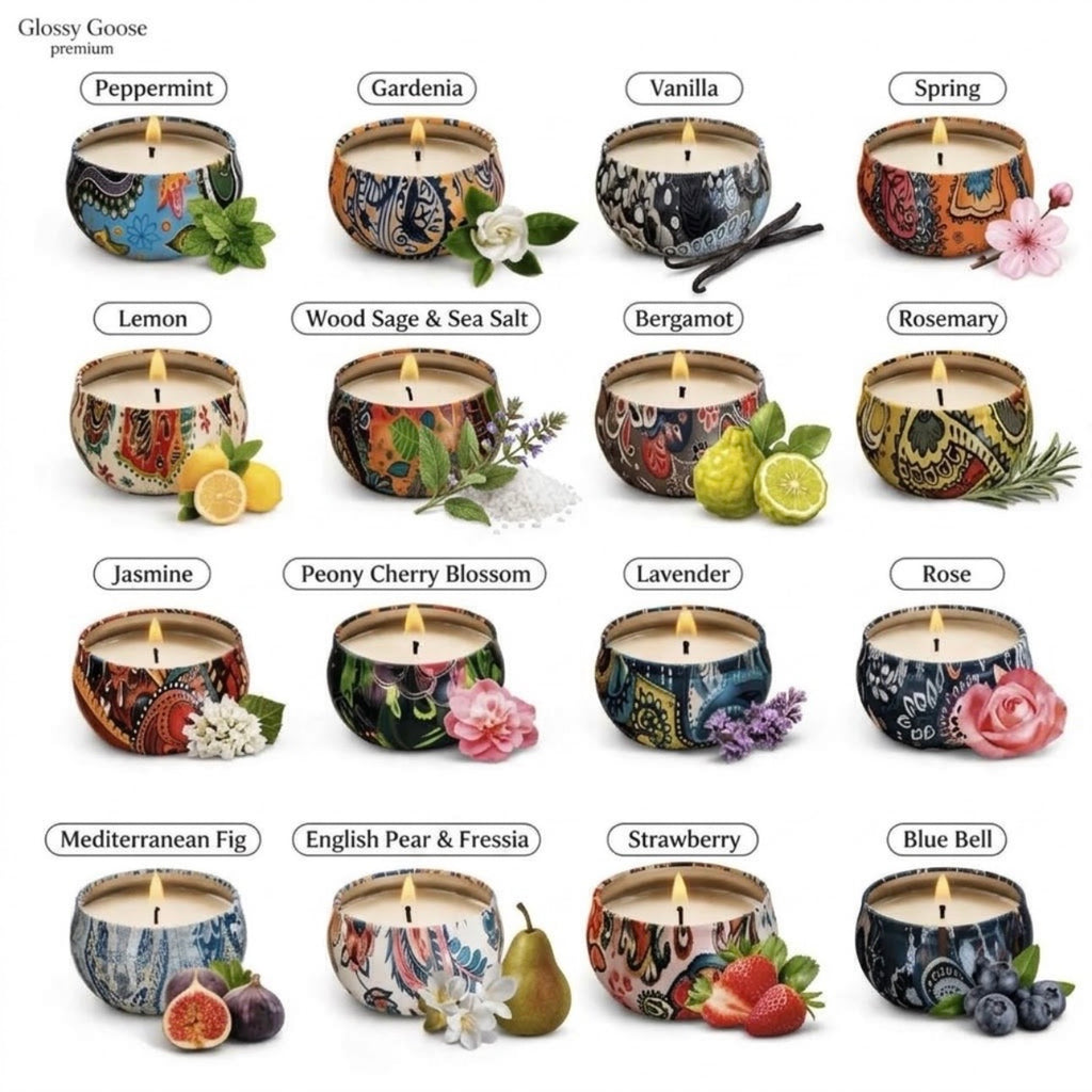 The Gypsy Soul Tin Candle Set (16 Scents)