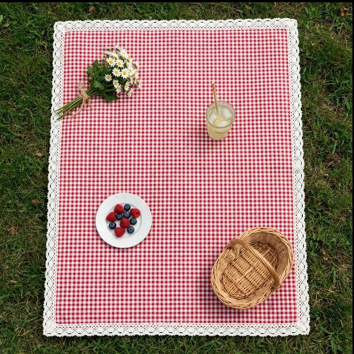 Gingham Glow Picnic Mat