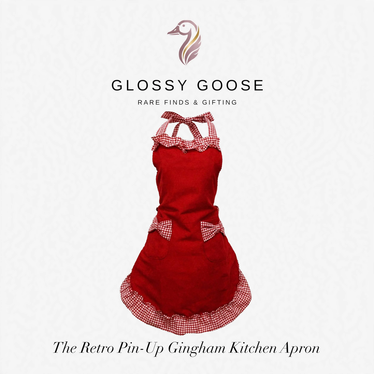 The Retro Pin-Up Gingham Kitchen Apron